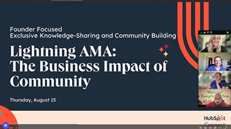 Guest speaker at Founder Community by Hubspot